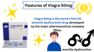 Viagra 50mg is the world’s first ED (erectile dysfunction) drug developed by the major pharmaceutical company Pfizer.