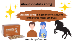 Vidalista 20mg is a generic of Cialis, one of the three major ED drugs
