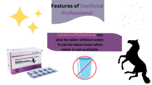 Cenforce Professional can also be taken without water. It can be taken even when water is not available.