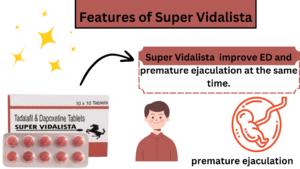 Super Vidalista improve ED and premature ejaculation at the same time.