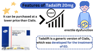 Tadalift is a generic version of Cialis, which was developed for the treatment of ED.