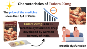 Tadora 20mg is an ED (erectile dysfunction) drug developed by German Remedy of India.