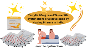 Tastylia 20mg is an ED (erectile dysfunction) drug developed by Healing Pharma in India.