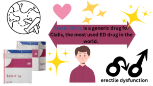 Tazzle 20mg is a generic drug for Cialis, the most used ED drug in the world. 