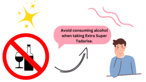 Avoid consuming alcohol when taking Extra Super Tadarise.