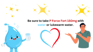 Be sure to take P Force Fort 150mg with water or lukewarm water.