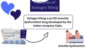 Suhagra 50mg is an ED (erectile dysfunction) drug developed by the Indian company Cipla.